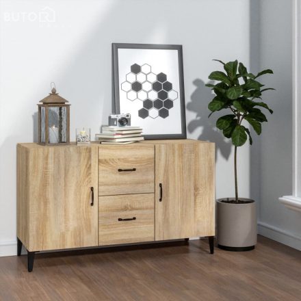 vidaXL sonoma tölgy színű szerelt fa tálalószekrény 100 x 36 x 60 cm