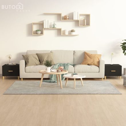 vidaXL 2 db fekete szerelt fa dohányzóasztal 50 x 50 x 40 cm