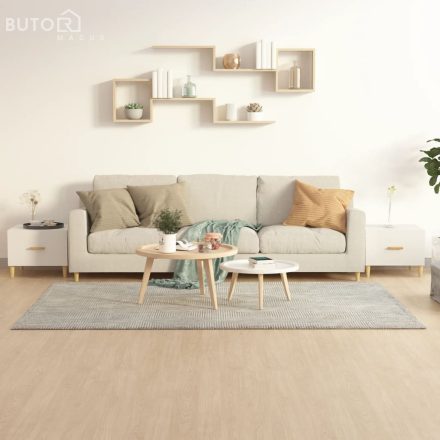 vidaXL 2 db magasfényű fehér szerelt fa dohányzóasztal 50 x 50 x 40 cm