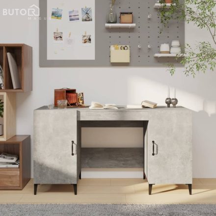 vidaXL betonszürke szerelt fa íróasztal 140 x 50 x 75 cm