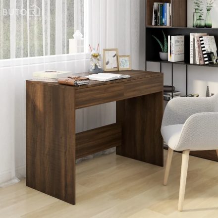 vidaXL barna tölgyszínű szerelt fa íróasztal 101x50x76,5 cm