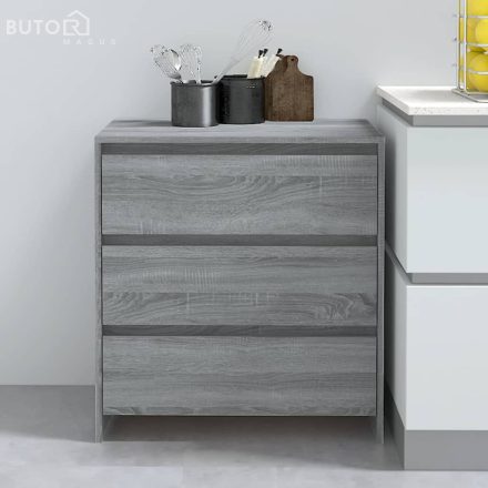 vidaXL szürke sonoma színű szerelt fa tálalószekrény 70x41x75 cm