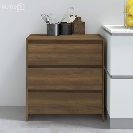 vidaXL barna tölgyszínű szerelt fa tálalószekrény 70x41x75 cm