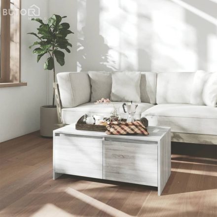 vidaXL szürke sonoma szerelt fa dohányzóasztal 90x50x41,5 cm