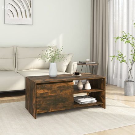 vidaXL füstös tölgy színű szerelt fa dohányzóasztal 102 x 50 x 45 cm