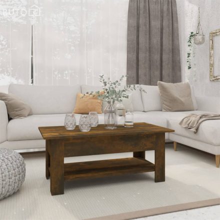 vidaXL füstös tölgy színű szerelt fa dohányzóasztal 102 x 55 x 42 cm