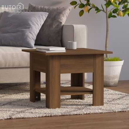 vidaXL barna tölgy színű szerelt fa dohányzóasztal 55 x 55 x 42 cm