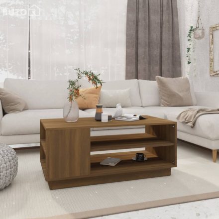vidaXL barna tölgyszínű szerelt fa dohányzóasztal 102x55x43 cm