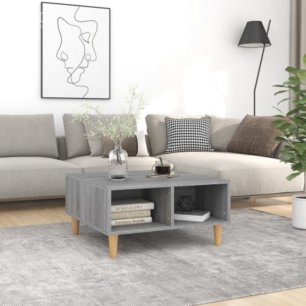 vidaXL szürke sonoma színű szerelt fa dohányzóasztal 60 x 60 x 30 cm