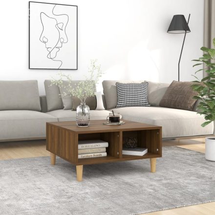 vidaXL barna tölgyszínű szerelt fa dohányzóasztal 60 x 60 x 30 cm