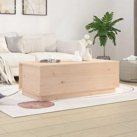 vidaXL tömör fenyőfa dohányzóasztal 100x50x35 cm