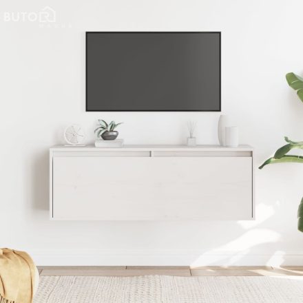 vidaXL fehér tömör fenyőfa faliszekrény 100 x 30 x 35 cm