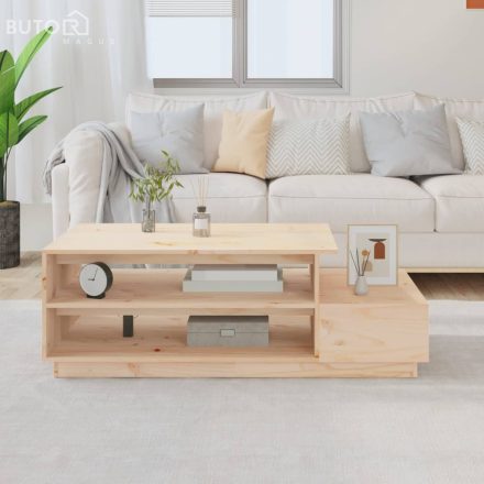 vidaXL tömör fenyőfa dohányzóasztal 120 x 50 x 40,5 cm
