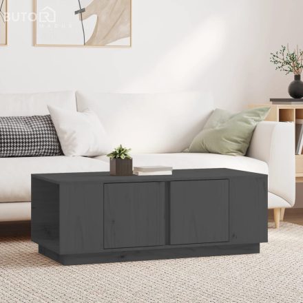 vidaXL szürke tömör fenyőfa dohányzóasztal 110x50x40 cm