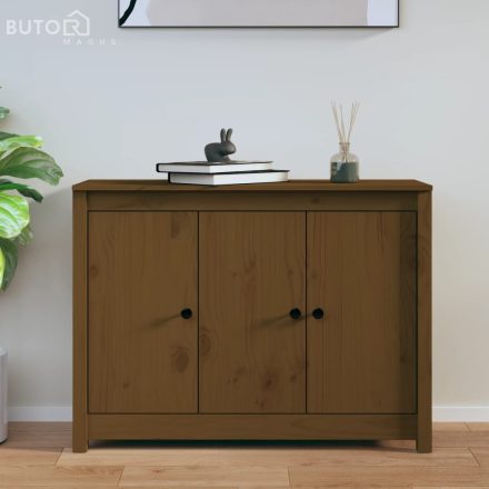 vidaXL mézbarna tömör fenyőfa tálalószekrény 100 x 35 x 74 cm