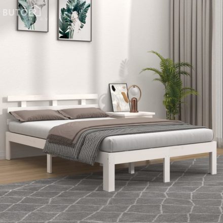 vidaXL fehér tömör fa ágykeret 200x200 cm