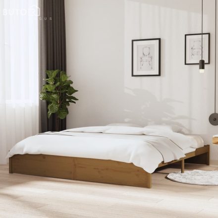 vidaXL mézbarna tömör fa ágykeret 200x200 cm