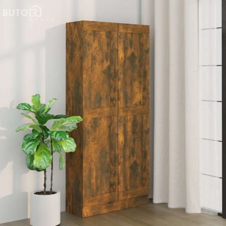 vidaXL füstös tölgy színű fa fürdőszobaszekrény 82,5x30,5x185,5 cm