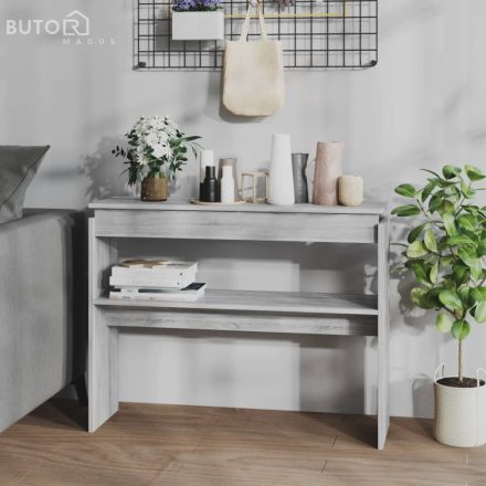 vidaXL szürke sonoma színű szerelt fa tálalóasztal 102 x 30 x 80 cm