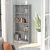 vidaXL 4 szintes szürke sonoma szerelt fa könyvszekrény 60x24x142 cm