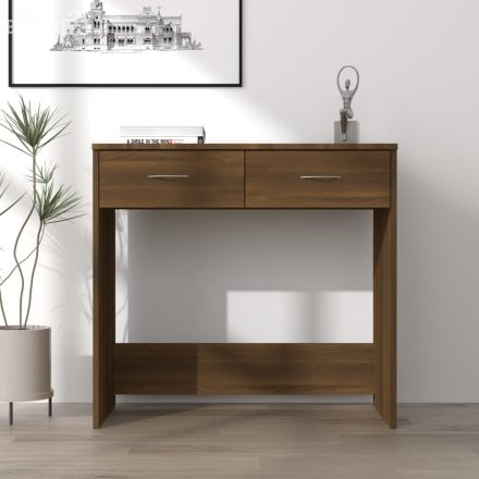 vidaXL barna tölgy színű szerelt fa íróasztal 80 x 40 x 75 cm