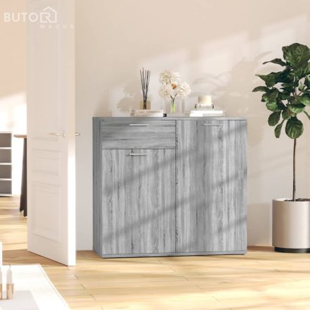 vidaXL szürke sonoma színű szerelt fa tálalószekrény 80x36x75 cm