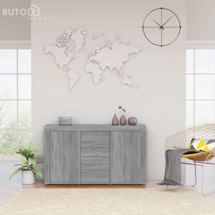 vidaXL szürke sonoma színű szerelt fa tálalószekrény 120 x 36 x 69 cm