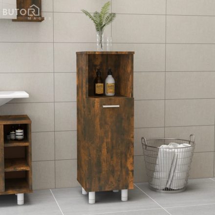 vidaXL füstös tölgy színű szerelt fa fürdőszobaszekrény 30x30x95 cm