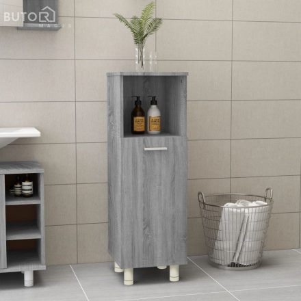 vidaXL szürke sonoma színű szerelt fa fürdőszobaszekrény 30x30x95 cm
