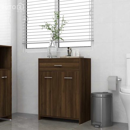 vidaXL barna tölgy színű szerelt fa fürdőszobaszekrény 60x33x80 cm