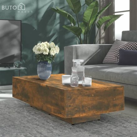 vidaXL füstös tölgy színű szerelt fa dohányzóasztal 100x49,5x31 cm