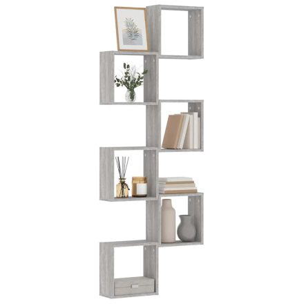 vidaXL 6 db szürke sonoma fali kockapolc 30 x 15 x 30 cm