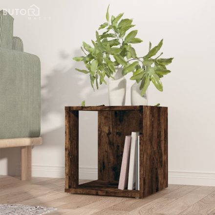 vidaXL füstös tölgy színű szerelt fa kisasztal 33 x 33 x 34,5 cm