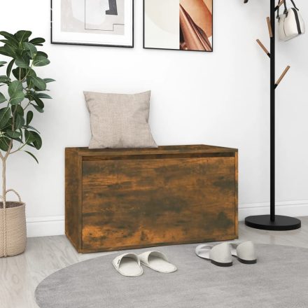 vidaXL füstös tölgy színű szerelt fa előszobapad 80 x 40 x 45 cm