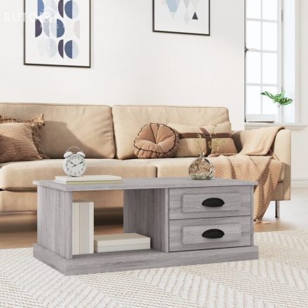 vidaXL szürke sonoma színű szerelt fa dohányzóasztal 90x50x35 cm
