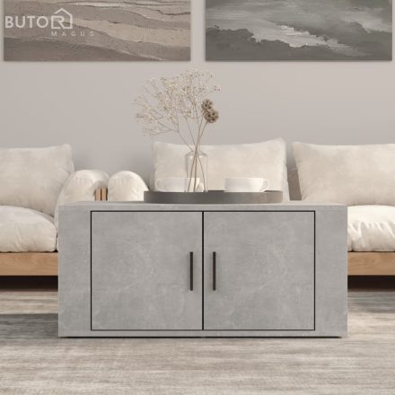vidaXL betonszürke szerelt fa dohányzóasztal 80 x 50 x 36 cm