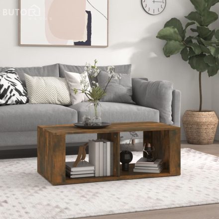 vidaXL füstös tölgy színű fatermék dohányzóasztal 100x50x36 cm