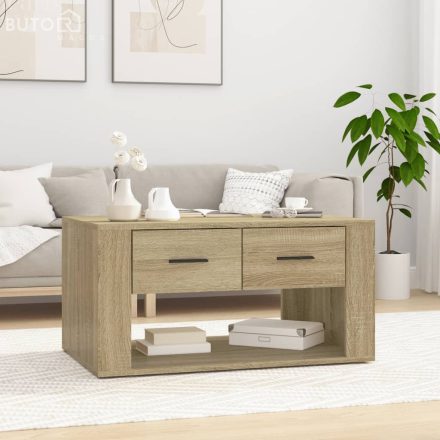 vidaXL sonoma tölgy színű szerelt fa dohányzóasztal 80 x 50 x 40 cm