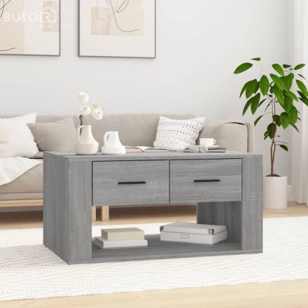 vidaXL szürke sonoma színű szerelt fa dohányzóasztal 80 x 50 x 40 cm