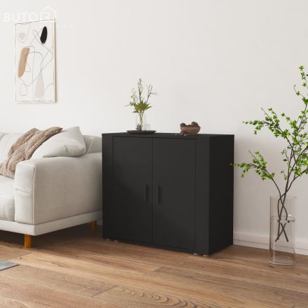 vidaXL fekete szerelt fa tálalószekrény 80x33 x70 cm