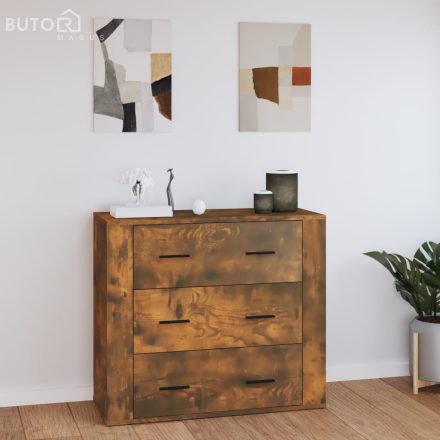 vidaXL füstös tölgy színű szerelt fa tálalószekrény 80x33x70 cm