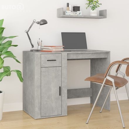 vidaXL betonszürke szerelt fa íróasztal 100x49x75 cm
