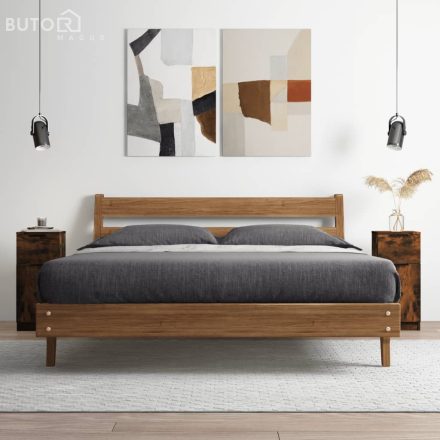 vidaXL füstös tölgyszínű szerelt fa tálalószekrény 30 x 30 x 70 cm