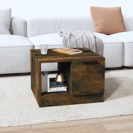 vidaXL füstös tölgy színű szerelt fa dohányzóasztal 50 x 50 x 36 cm