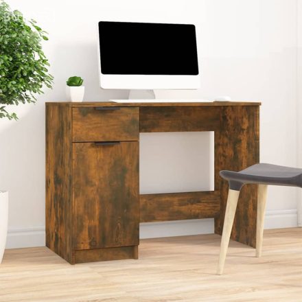 vidaXL füstös tölgyszínű szerelt fa íróasztal 100 x 50 x 75 cm