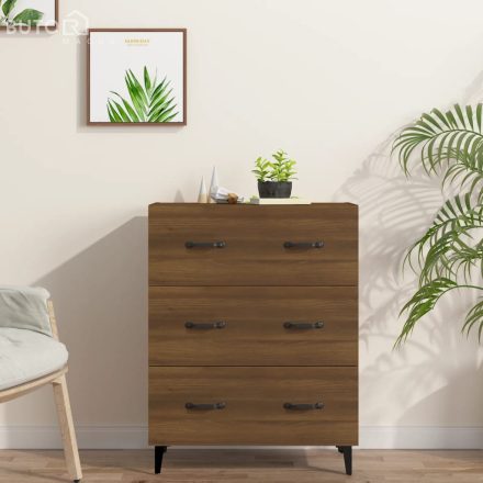 vidaXL barna tölgy színű szerelt fa tálalószekrény 69,5 x 34 x 90 cm