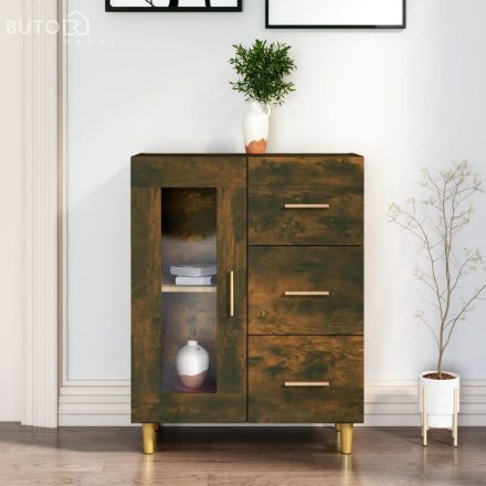 vidaXL füstös tölgy színű szerelt fa tálalószekrény 69,5 x 34 x 90 cm