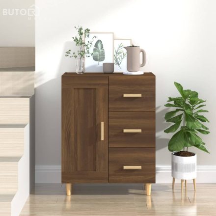 vidaXL barna tölgyszínű szerelt fa tálalószekrény 69,5 x 34 x 90 cm