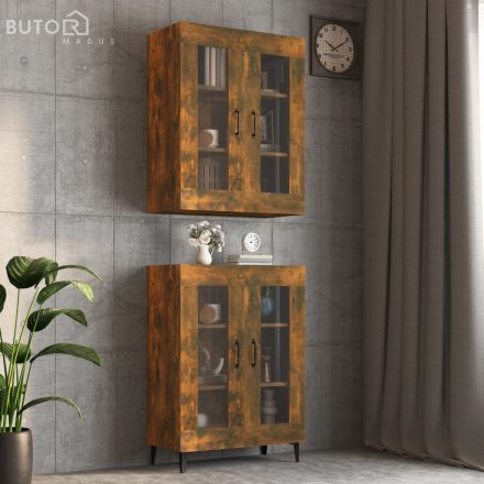 vidaXL füstös tölgy színű függő faliszekrény 69,5 x 34 x 90 cm