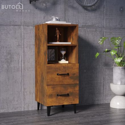 vidaXL füstös tölgy színű szerelt fa tálalószekrény 34,5 x 34 x 90 cm